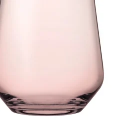 Copo de vidro sem pé rosa