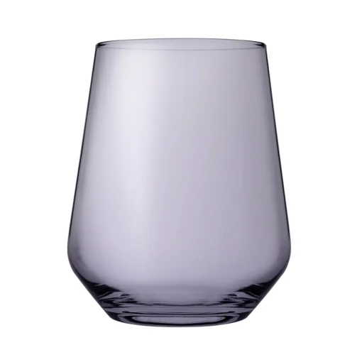 Copo de vidro sem pé roxo