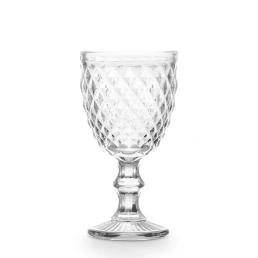 Copo de vinho DIAMANTE transparente com pé 25cl