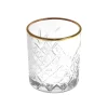 Copo de whisky TIMELESS com beira dourada