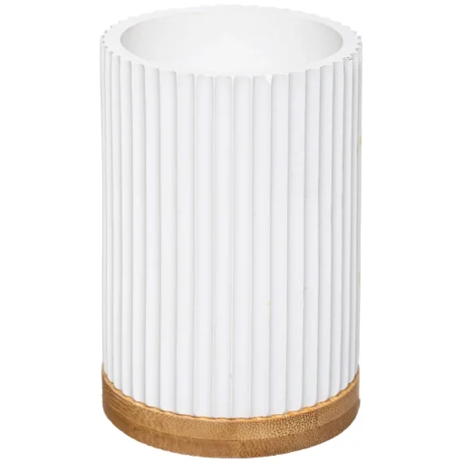 Copo wc NATUREO branco com base em bambu
