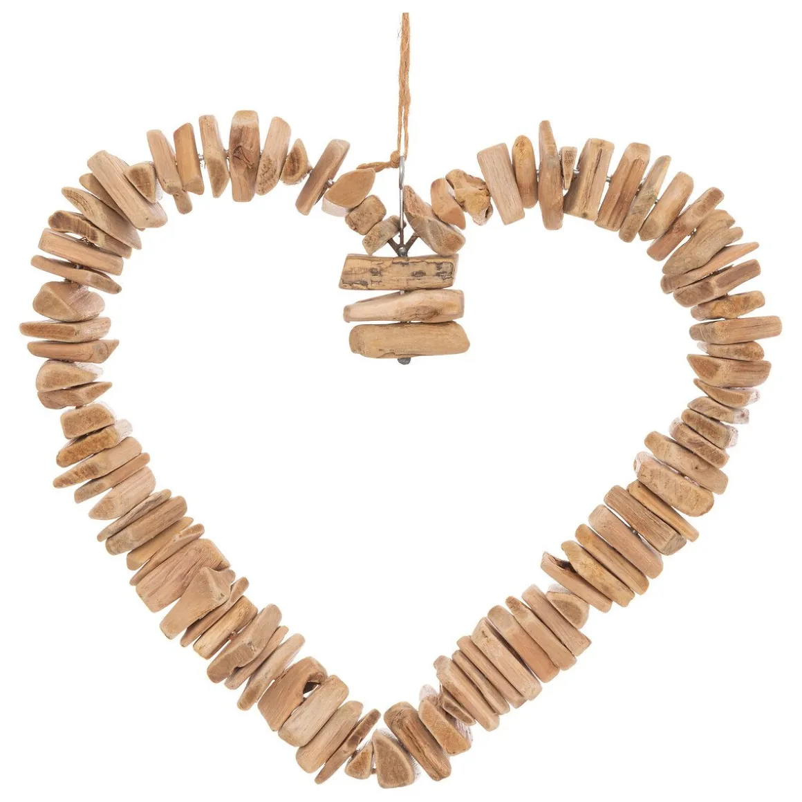 Coração decorativo para pendurar em madeira