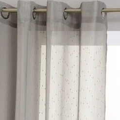 Cortina efeito riscas cinza 140x240cm