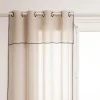 Cortina FRED bege risca preta 140x240cm