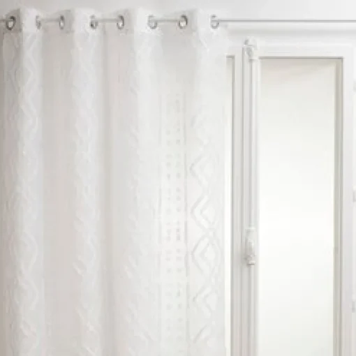 Cortina Jacquard Sama Branca