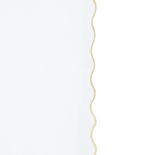 Cortina THE FLORAL branca com costura dourada 140x260cm