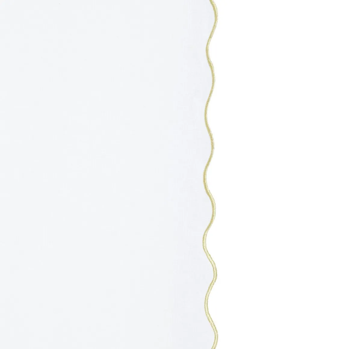 Cortina THE FLORAL branca com costura dourada 140x260cm