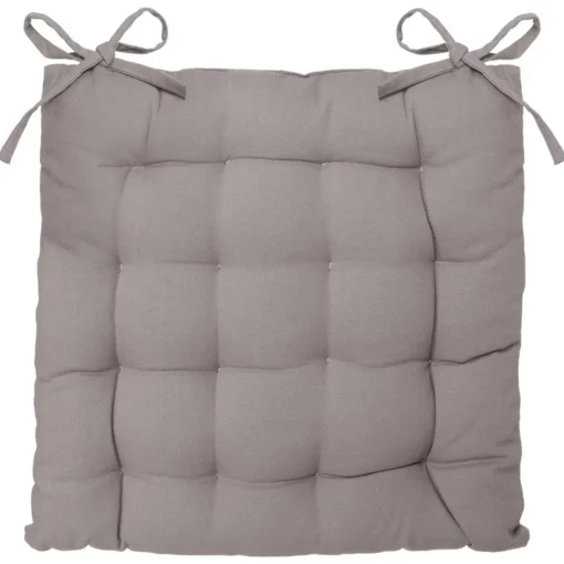 Coxim cinza em algodão 38x38cm