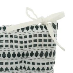 Coxim para cadeira MICAH JACQUARD azul e cru 38x38cm
