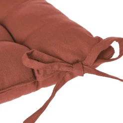 Coxim terracota em algodão 38x38cm