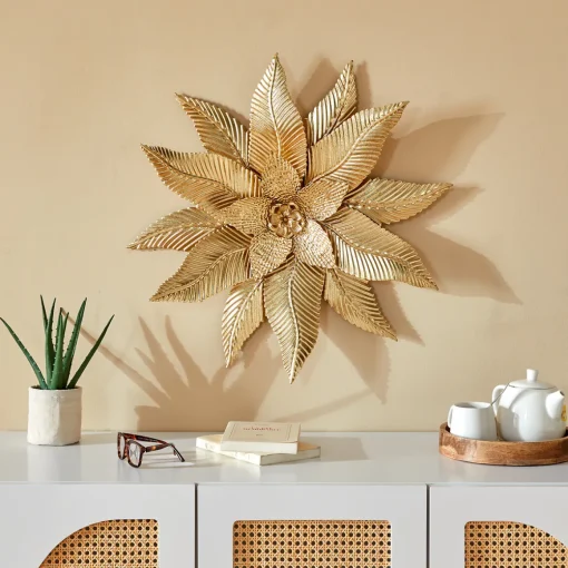 Decoração de mural AMANDINE em metal 67x67cm