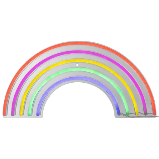 Decoração de mural led Neon arco-iris