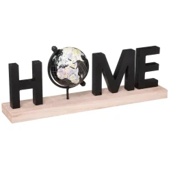 Decoração HOME em madeira com globo