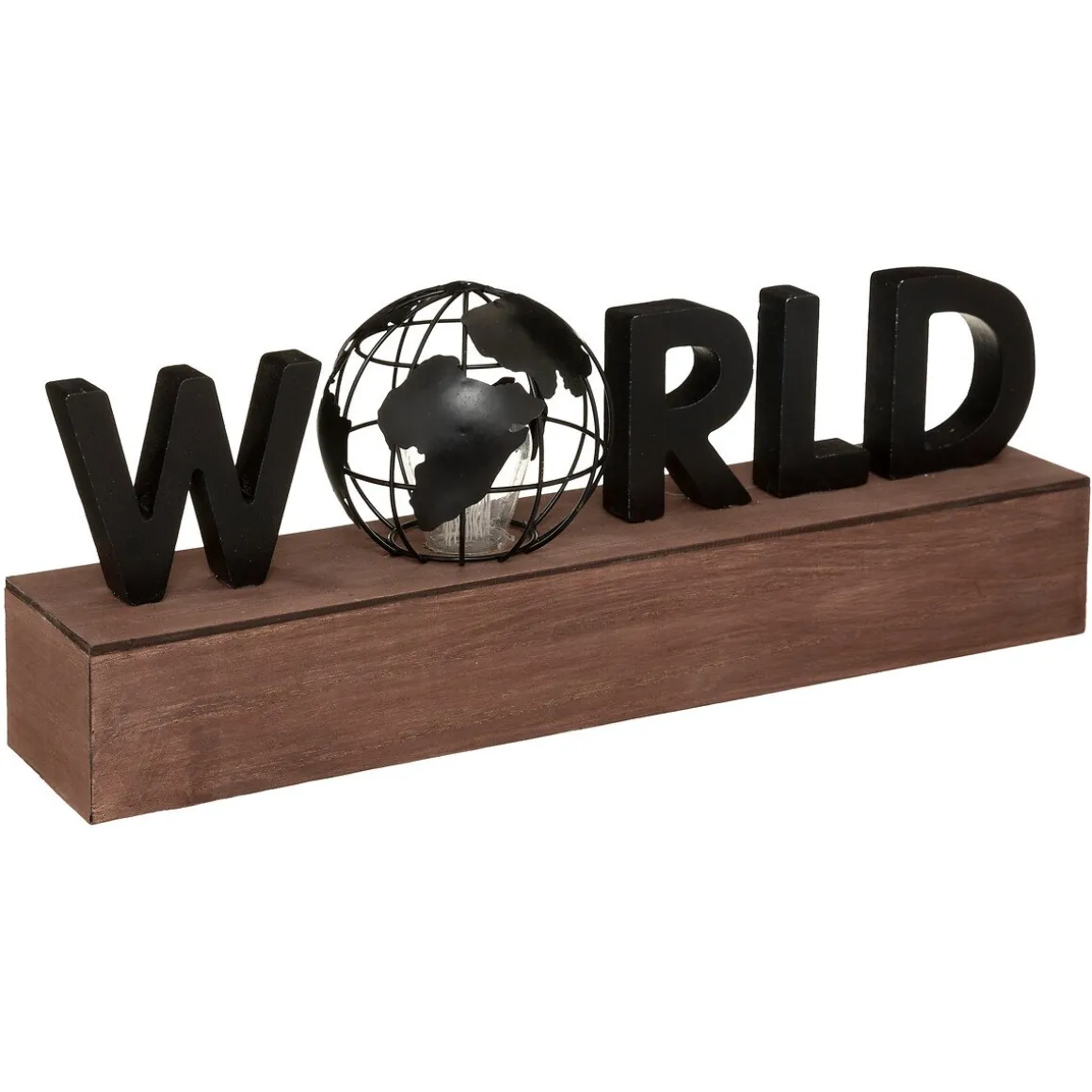 Decoração world em led 15,5x10x38cm