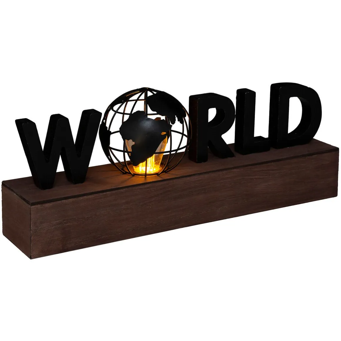 Decoração world em led 15,5x10x38cm
