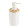 Doseador para sabonete líquido branco e bambu natural
