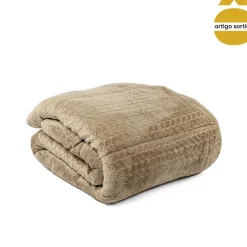 Edredão sherpa JACK bege 220x240cm