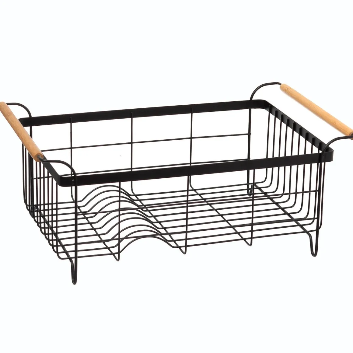 Escorredor de loiça de metal preto