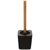 Escova wc bambu com suporte preto