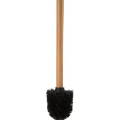 Escova wc bambu com suporte preto