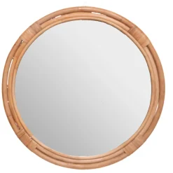 Espelho de parede em rattan 60cm