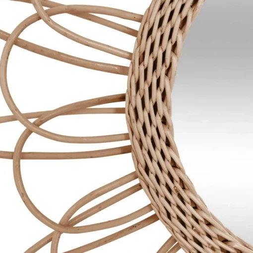 Espelho de parede flor rattan 56cm