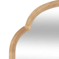 Espelho de parede LORENZA castanho em madeira