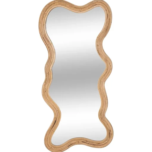 Espelho de parede MAGGIE bege em rattan 179,5cm