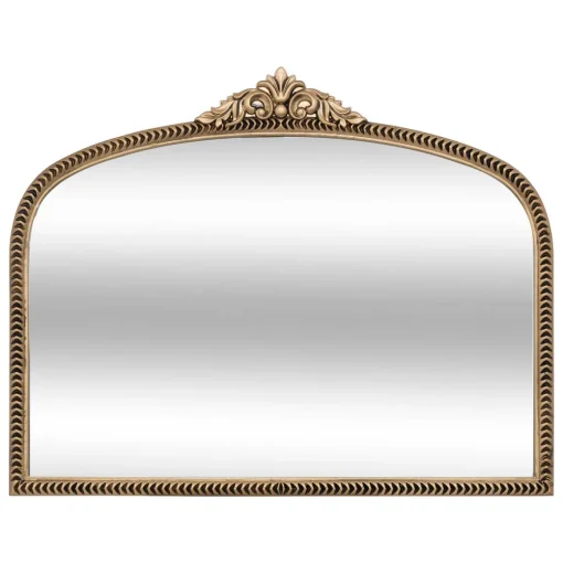 Espelho de parede VICTORIA dourado em mdf 56x71cm