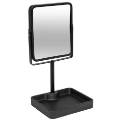 Espelho wc preto em poliresina 30cm