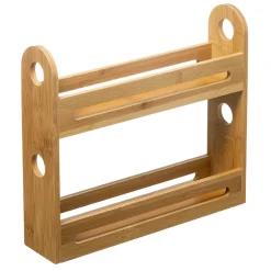 Estante para cozinha com 2 níveis em bambu