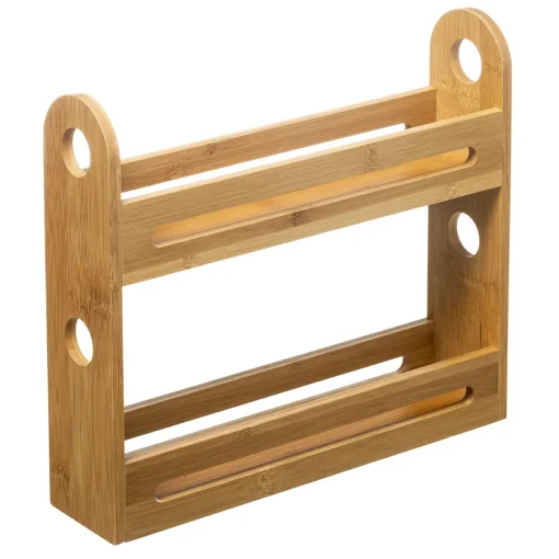 Estante para cozinha com 2 níveis em bambu