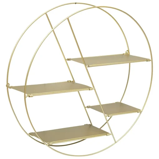 Estante suspensa LARA dourada em metal 50x13cm