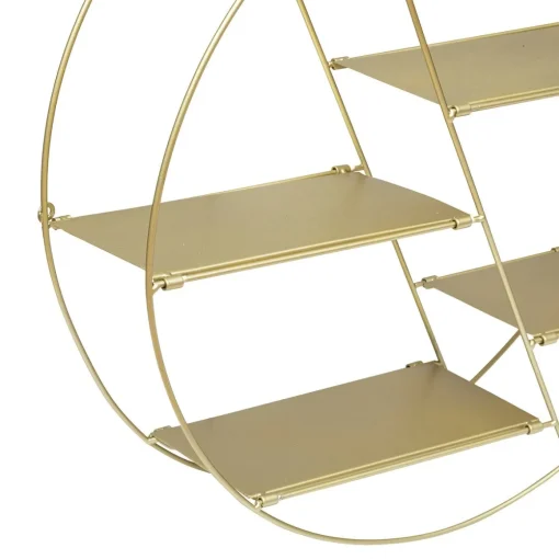 Estante suspensa LARA dourada em metal 50x13cm