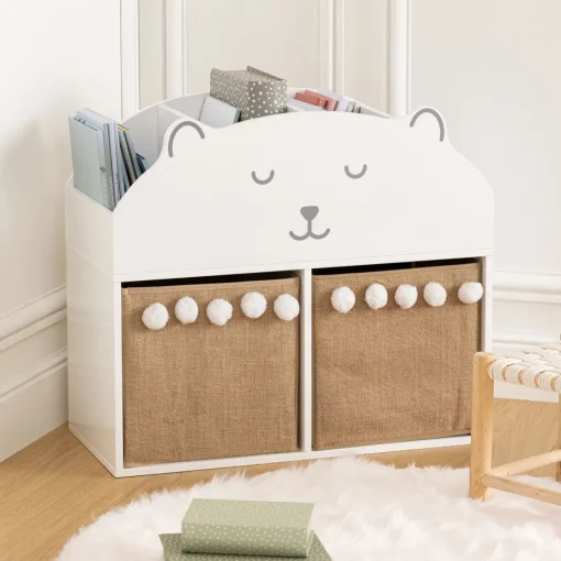 Estante urso branco em mdf