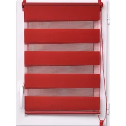 Estore em tecido noite/dia vermelho 117x180cm