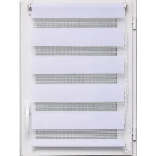 Estore em tecido noite/dia branco 42x180cm
