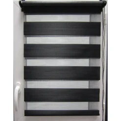 Estore em tecido noite/dia preto 42x180cm