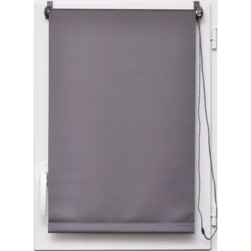 Estore em tecido opaco cinza 42x180cm