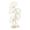 Estátua decorativa folha GINKO dourada