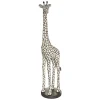 Estátua girafa preto e branco 89cm