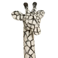 Estátua girafa preto e branco 89cm