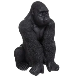 Estátua gorila em resina preto