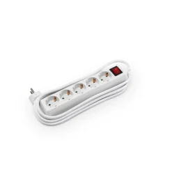 Extensão elétrica com 5 tomadas com interruptor