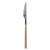 Faca de mesa LUNE em inox com cabo castanho