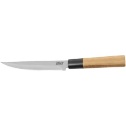 Faca utilitária com cabo em bambu