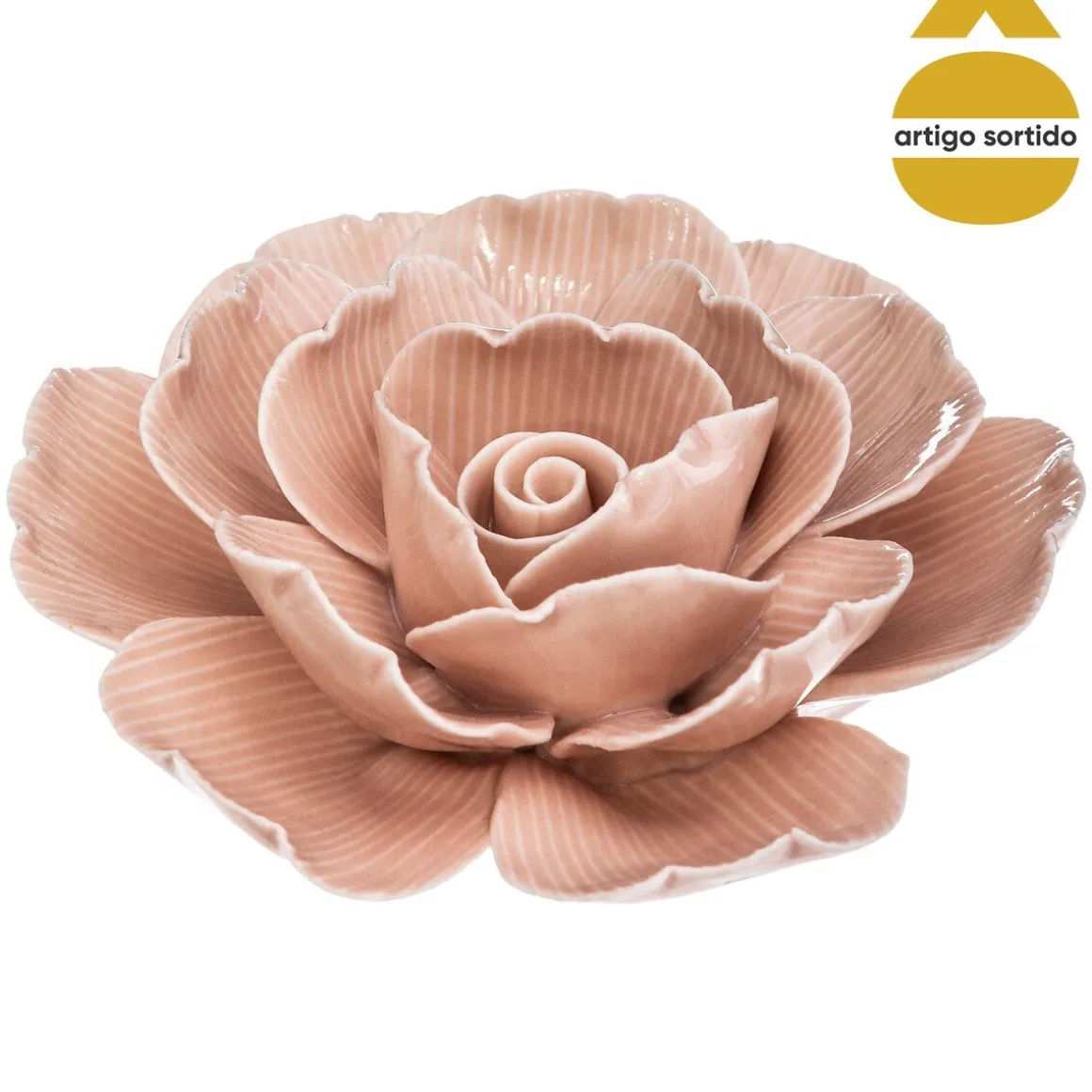 Flor decorativa em cerâmica