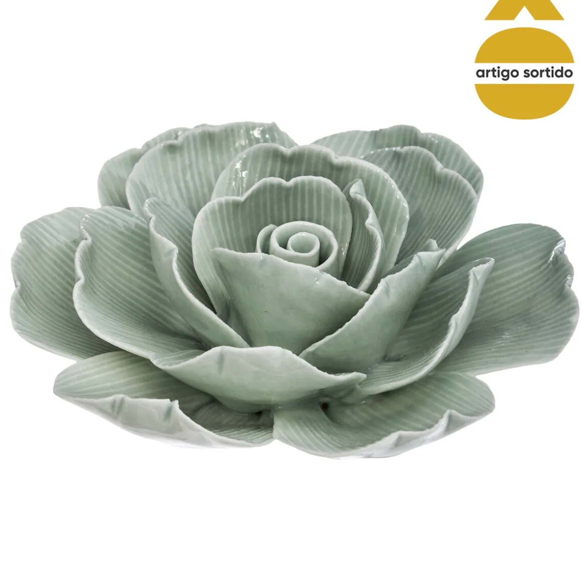 Flor decorativa em cerâmica