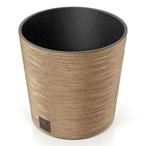 Floreira FURU eco wood castanha 25cm