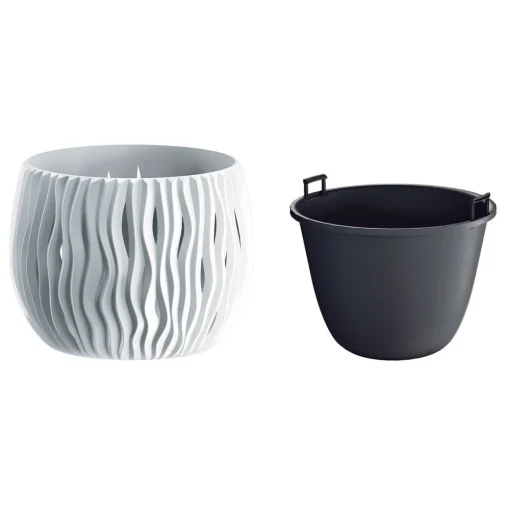 Floreira SANDY bowl branco 18cm